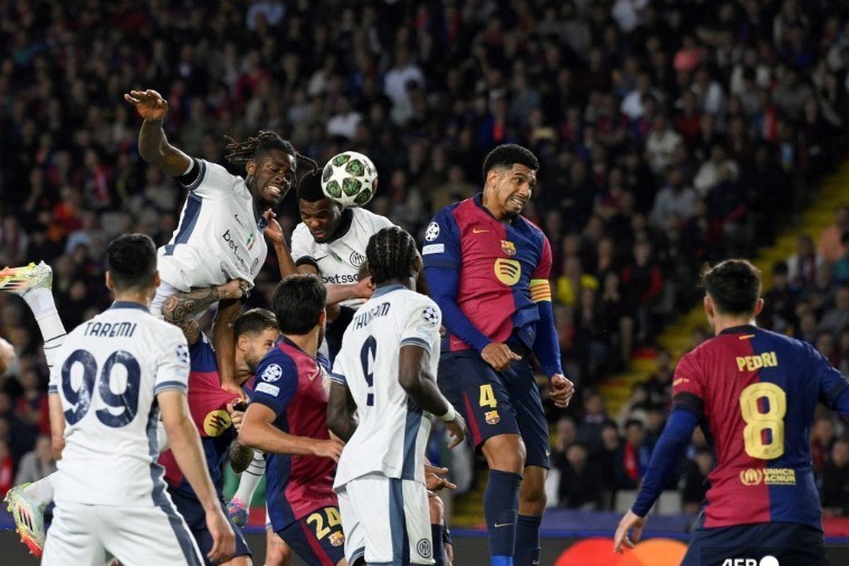 Hasil Liga Champions Barcelona Vs Inter 3-3: Duel Sengit Enam Gol di Montjuic